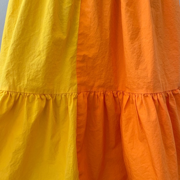 Flowy Yellow & Orange Dress Size XS - Picture 3 of 4